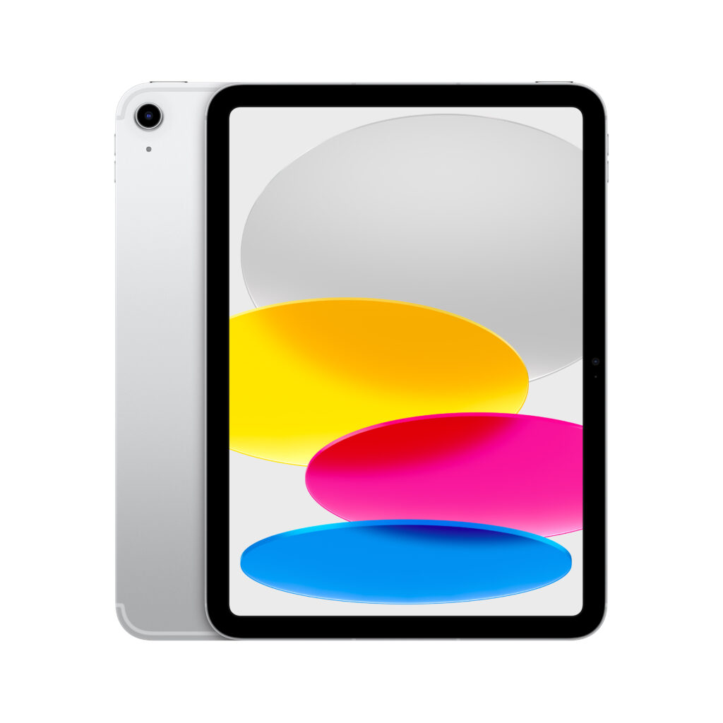 iPad Air M2 전면 모습, 미니멀한 배경