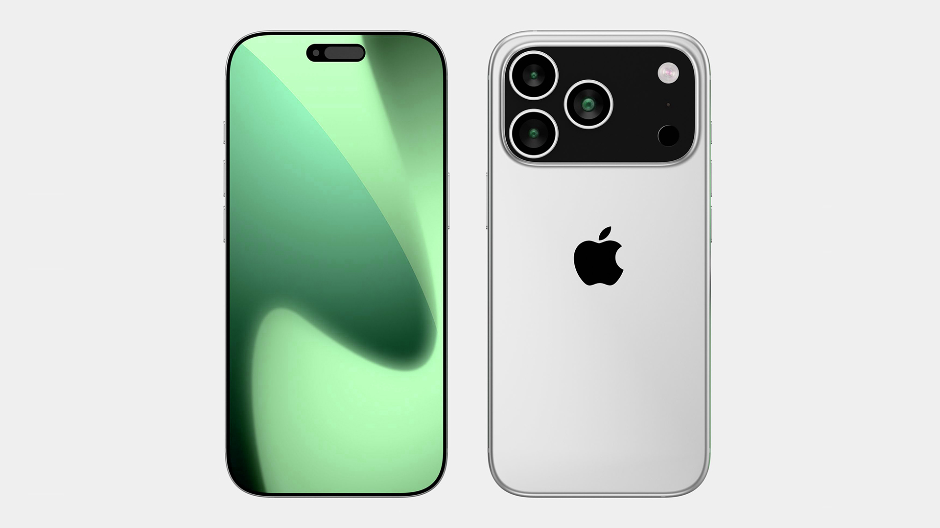 iPhone 17 Pro 전·후면 렌더 이미지—언팩 발표 스타일 컷