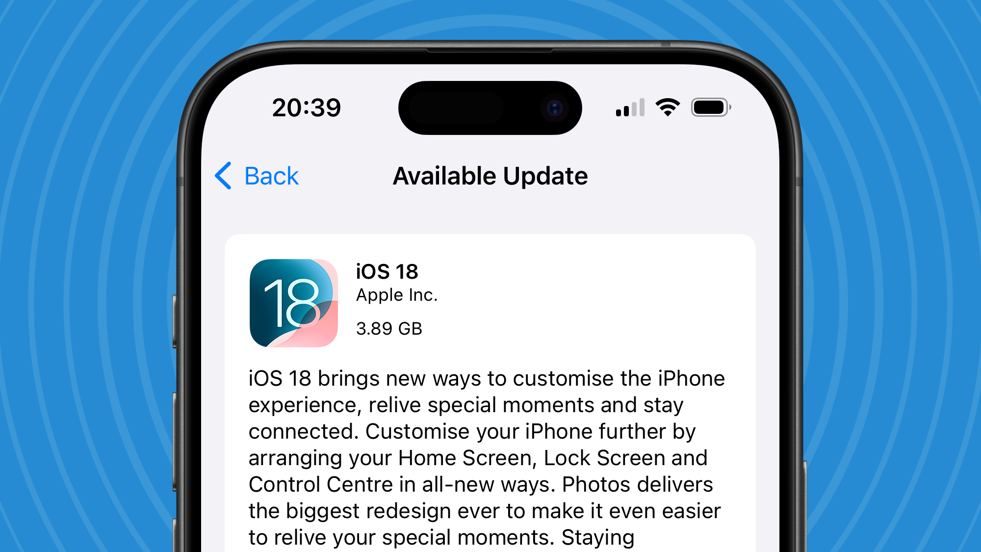 ios 18 앱스토어 업데이트 모습