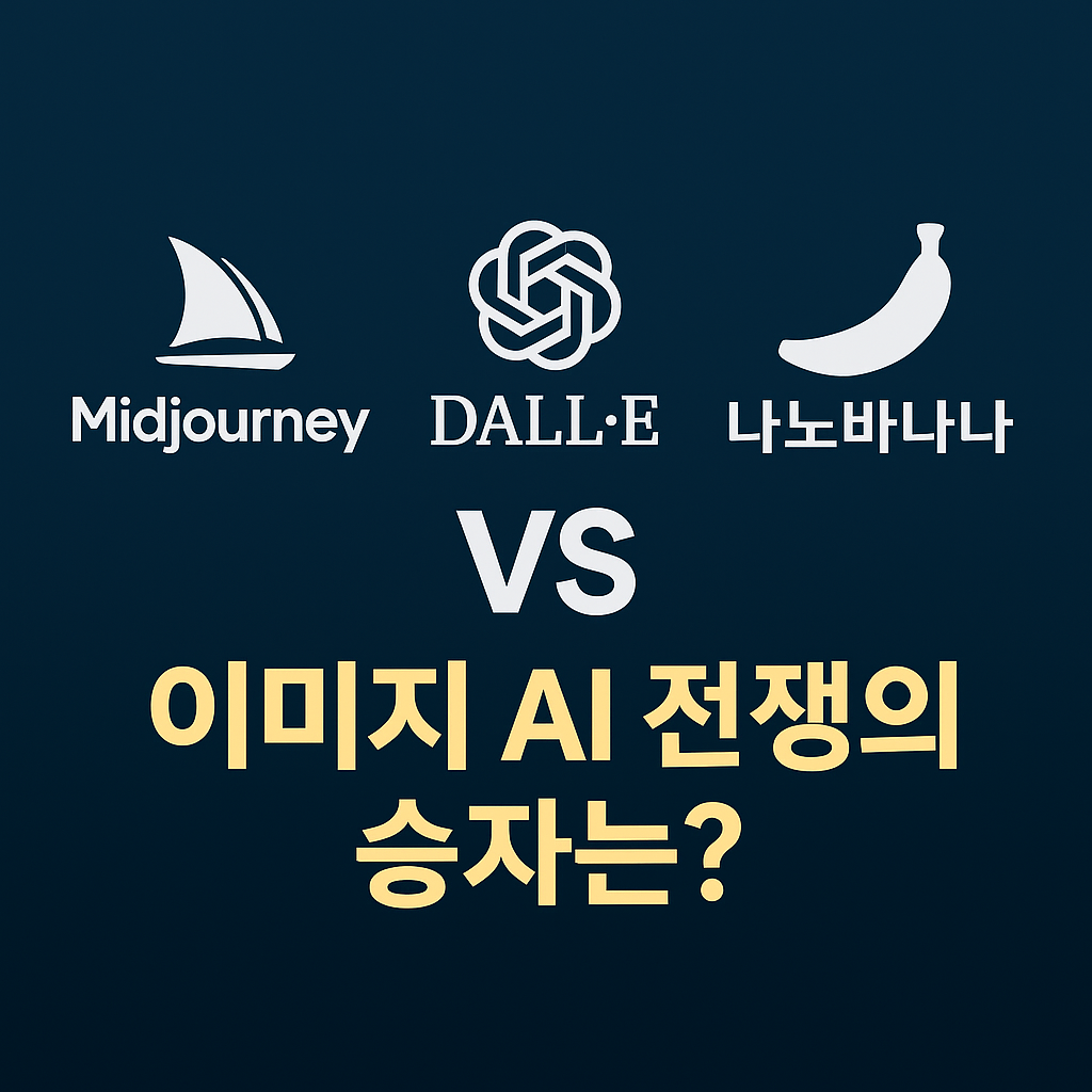 나노바나나 vs 달리3 vs 미드저니 대표이미지