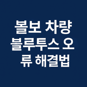 볼보 블루투스 오류 해결법 대표이미지