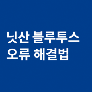 닛산 블루투스 오류 해결법 대표이미지