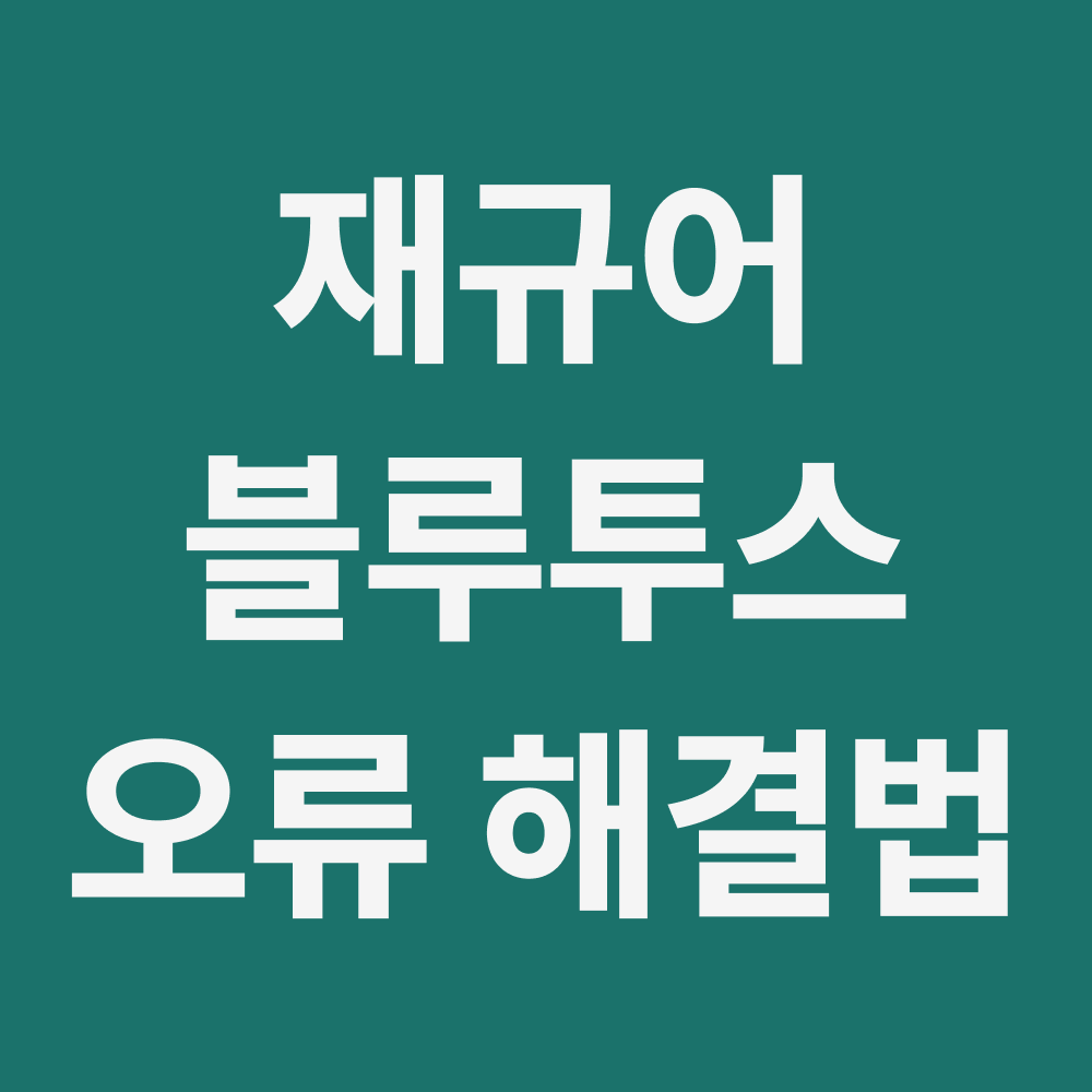 재규어 블루투스 오류 대표이미지