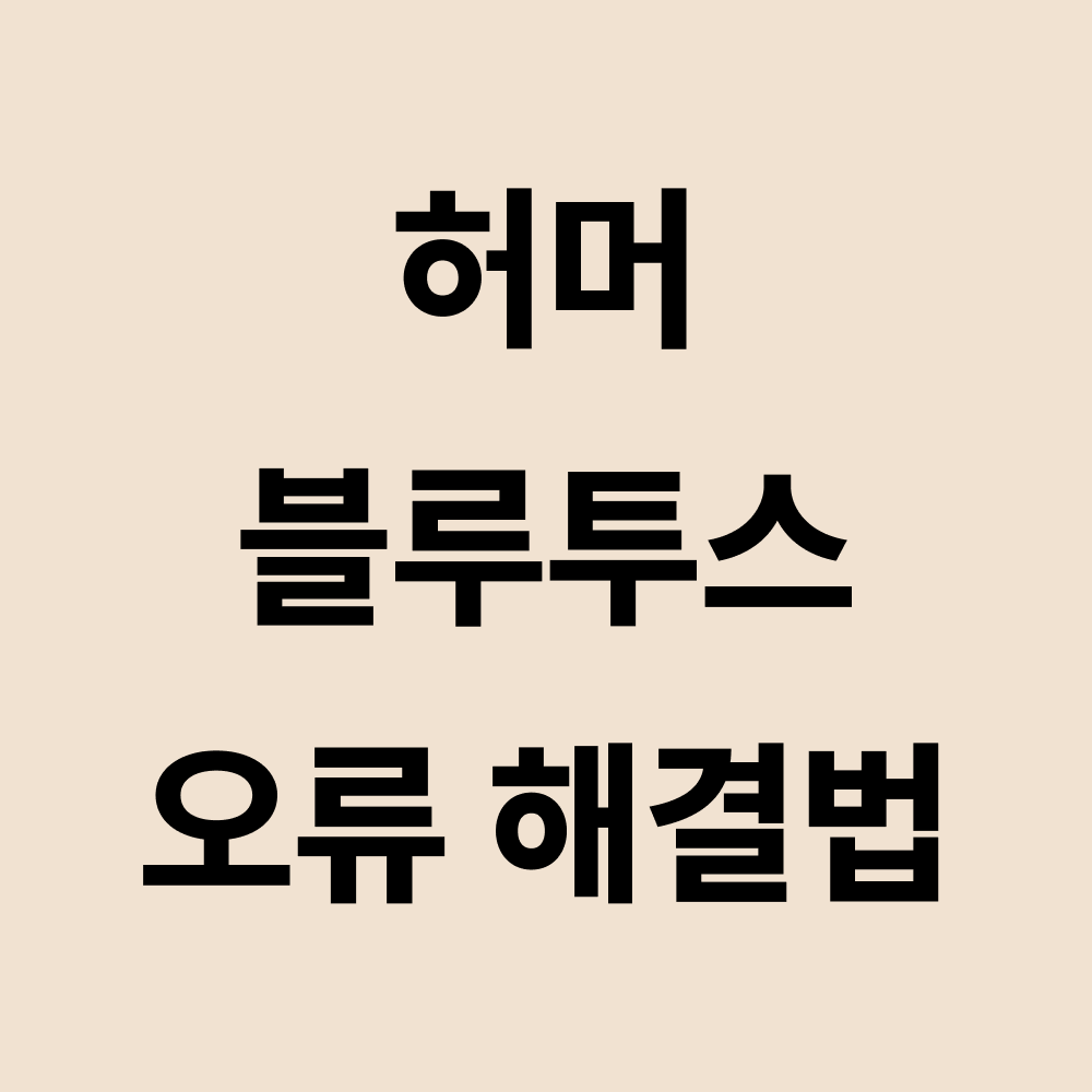 허머 블루투스 오류 대표이미지