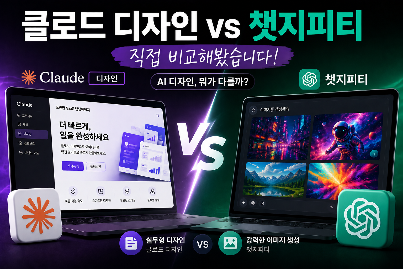 클로드 디자인 vs 챗지피티 대표이미지