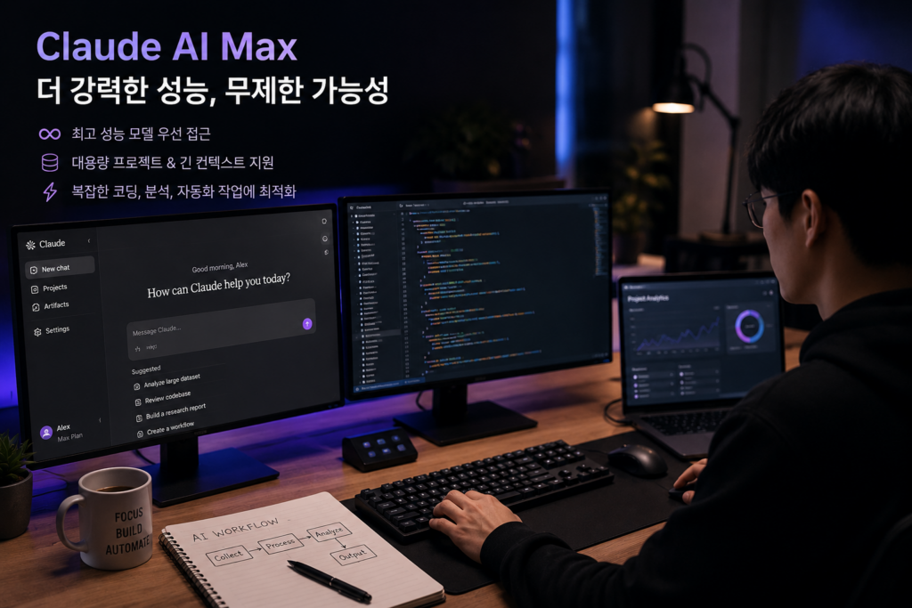 클로드 맥스 사용 예시 이미지