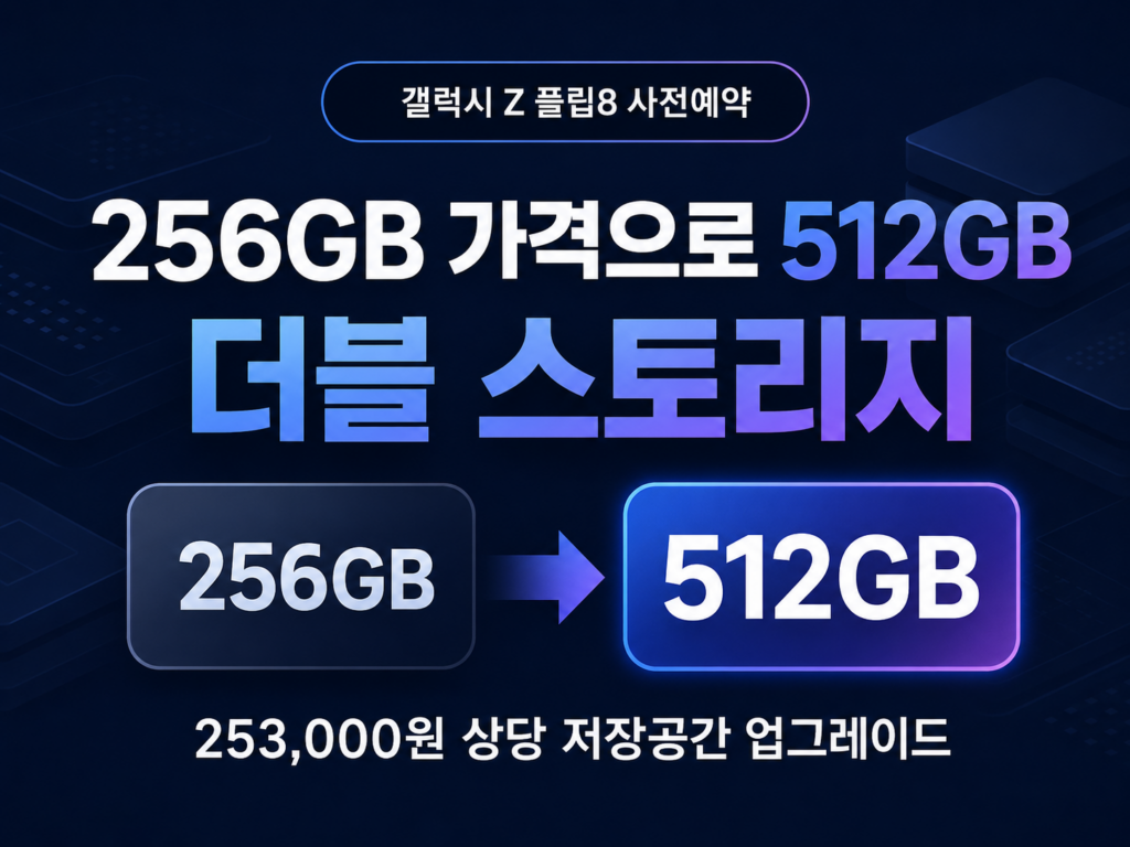 갤럭시 Z 플립8 사전예약 혜택 더블 스토리지