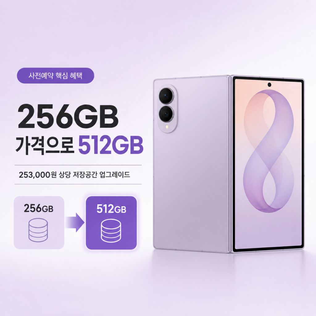 갤럭시 Z폴드8 사전예약 더블스토리지