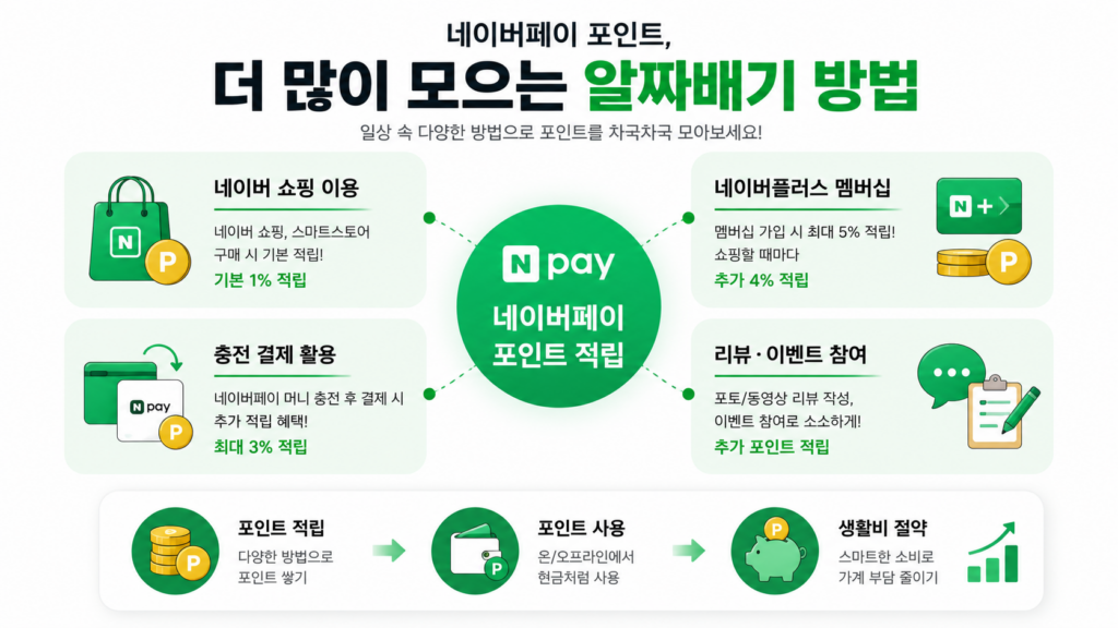 네이버 페이 잘 모으는 방법 인포그래픽