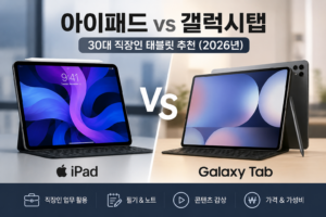 아이패드 vs 갤럭시탭 추천 대표이미지