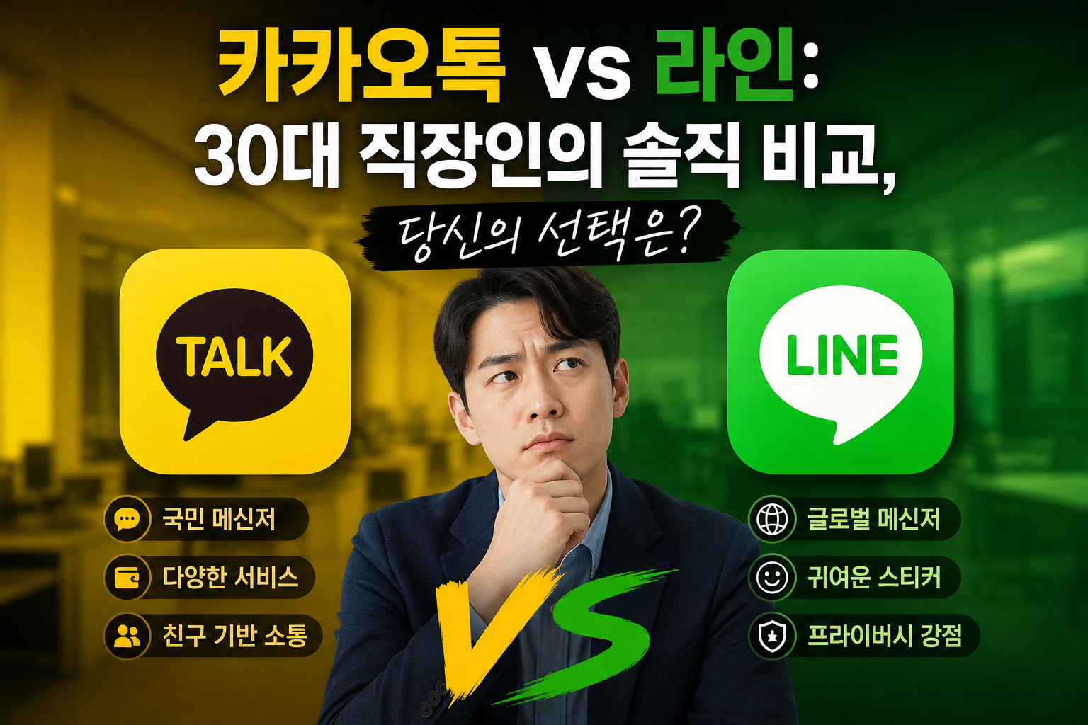 카카오톡 vs 라인 대표이미지