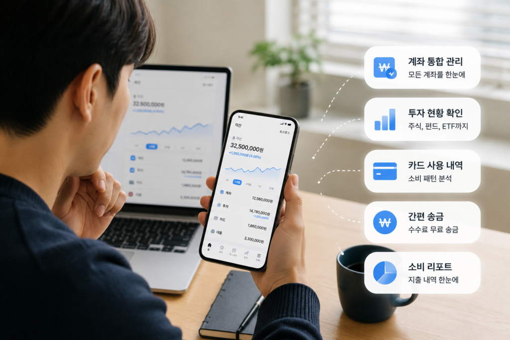 토스 사용 모습