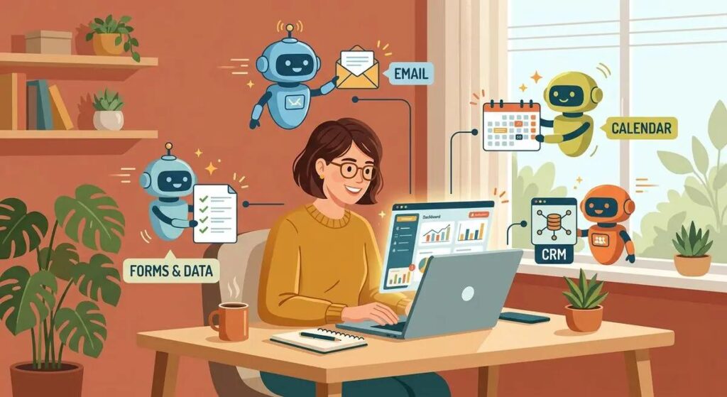 AI 에이전트 업무 자동화 인포그래픽